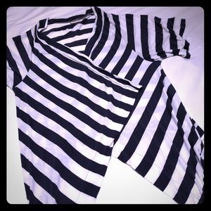 Navy and white striped wrap